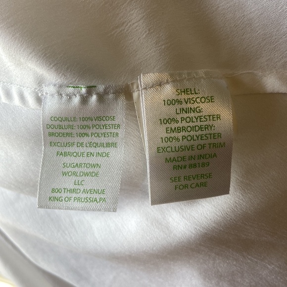 Lilly Pulitzer Ellie Tunic Dress Resort Embroidered Tassels White Neon - Picture 16 of 16